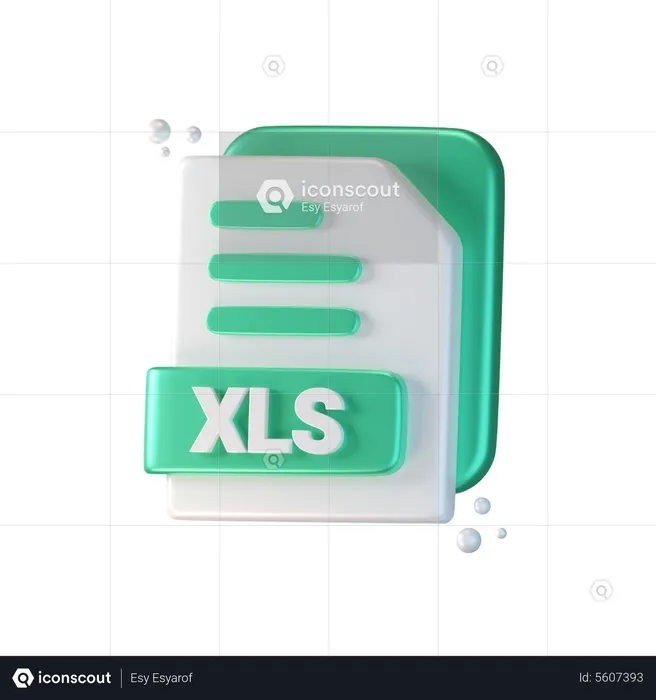 Fichier XLS  3D Icon