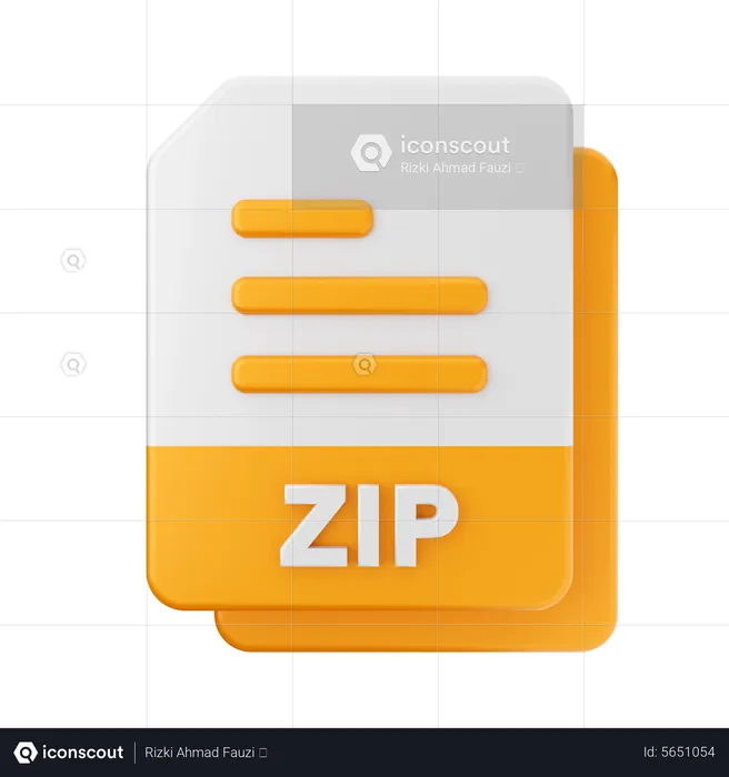 Fichier zip  3D Icon