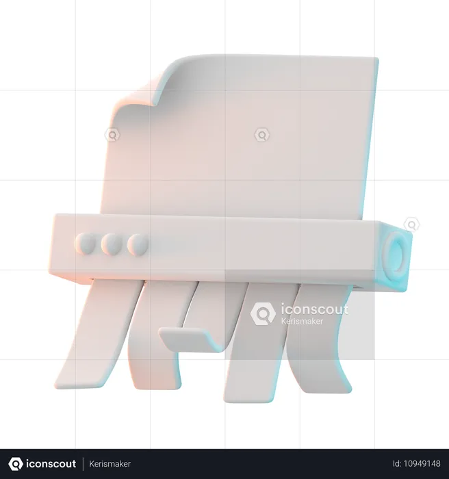 Fichiers déchiquetés  3D Icon