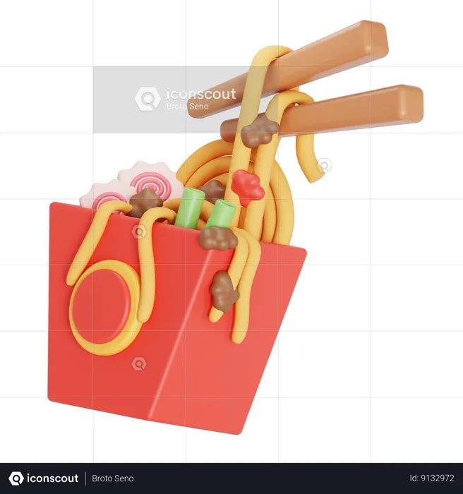 Fideos  3D Icon