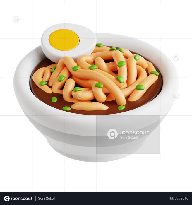 Fideos  3D Icon