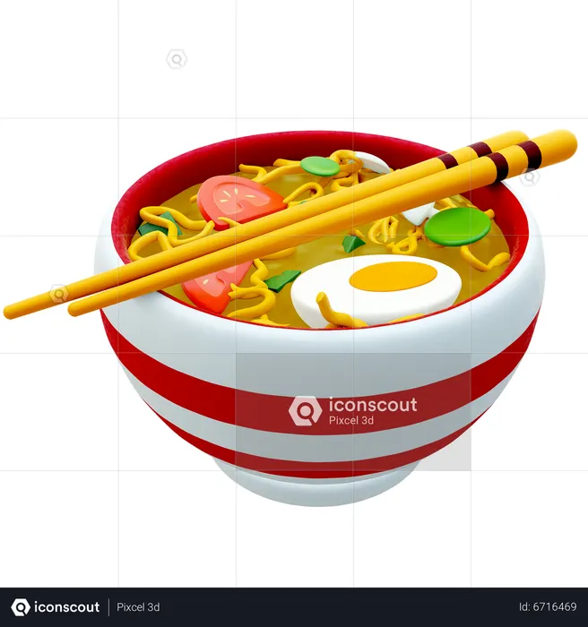 Fideos ramen  3D Icon