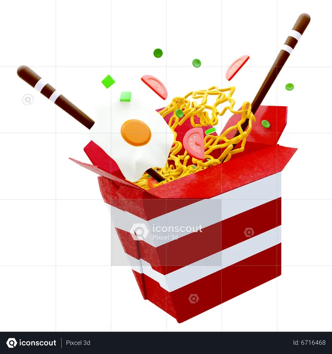 Fideos ramen  3D Icon