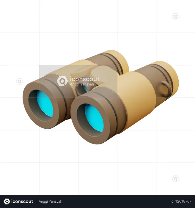 Field Binoculars Gear  3D Icon