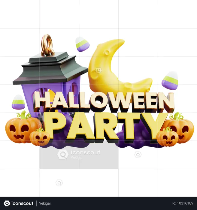 Fiesta de Halloween  3D Icon