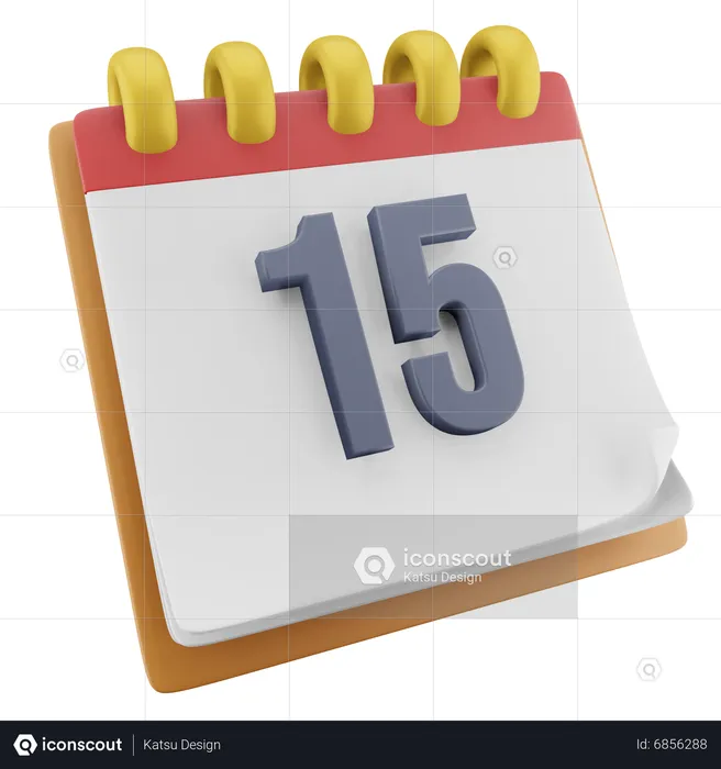 Fifteen Date  3D Icon