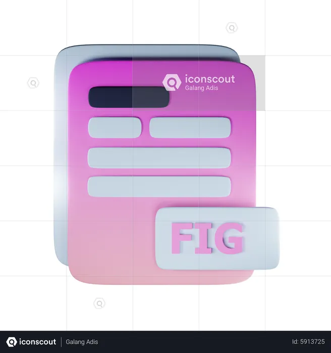 Fig file extension  3D Icon