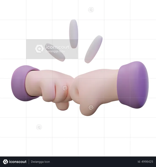 Fighting Hand Gesture  3D Icon
