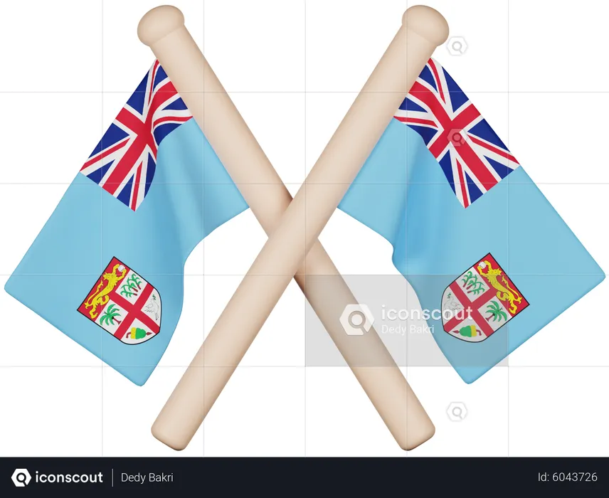 Fiji Flag Flag 3D Icon