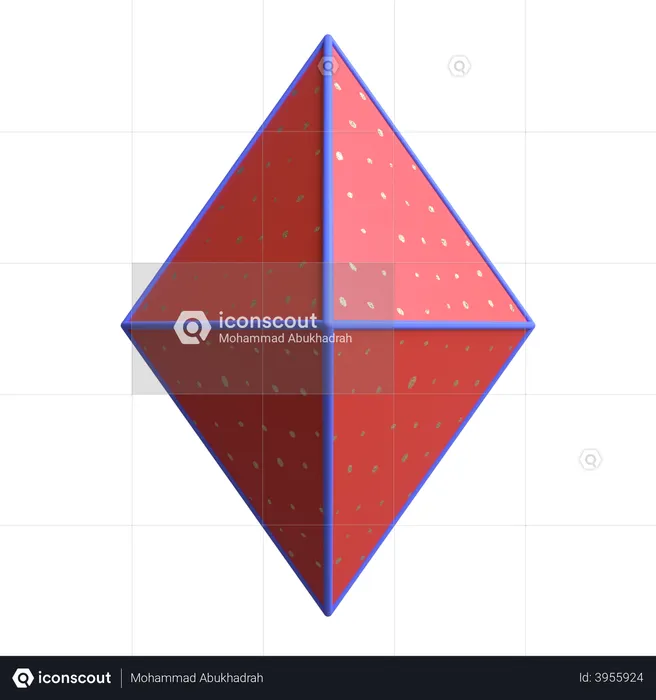 Double pyramide filaire  3D Illustration