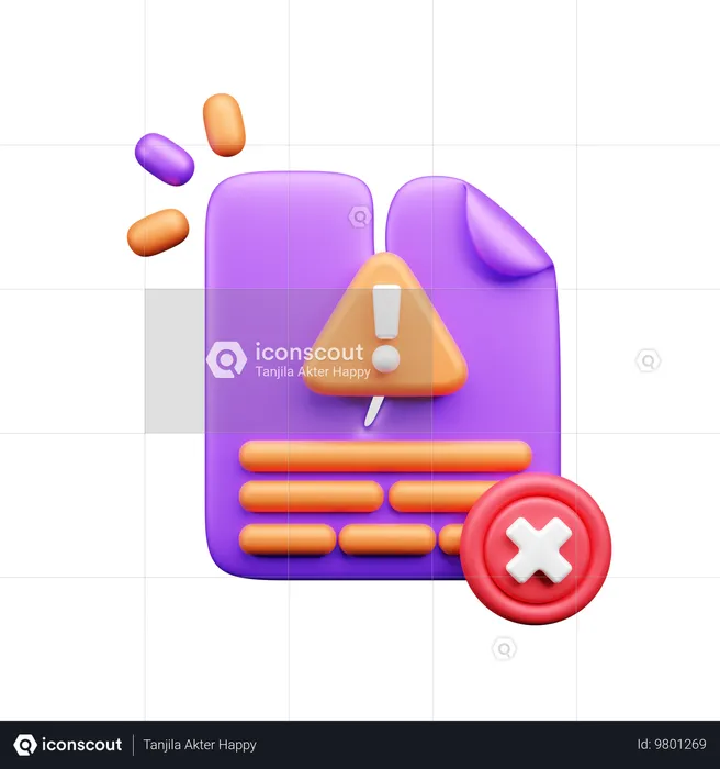 File Alert  3D Icon