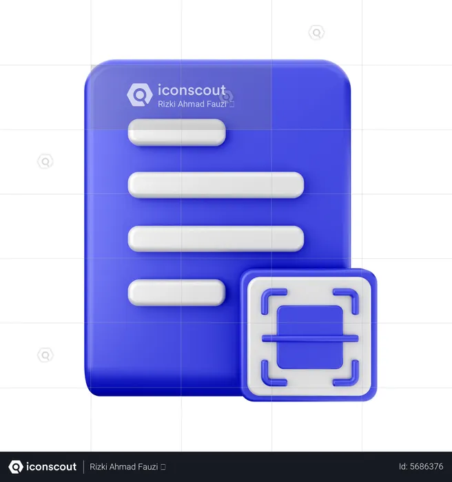 File Barcode Scan  3D Icon