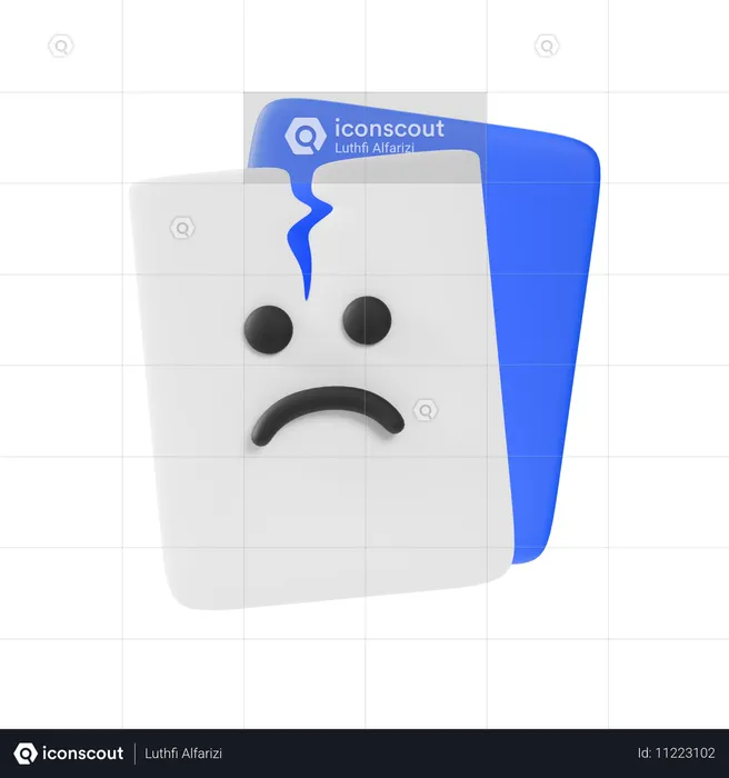 File broken  3D Icon