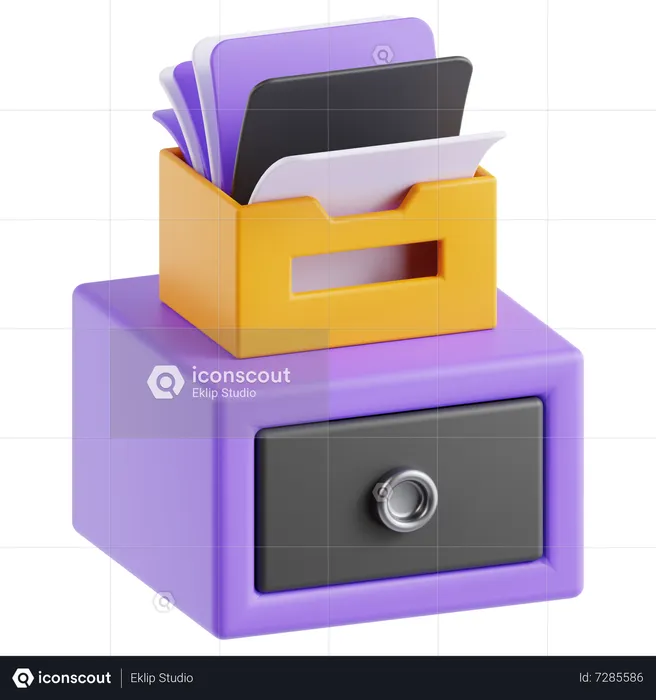 File Cabinet  3D Icon