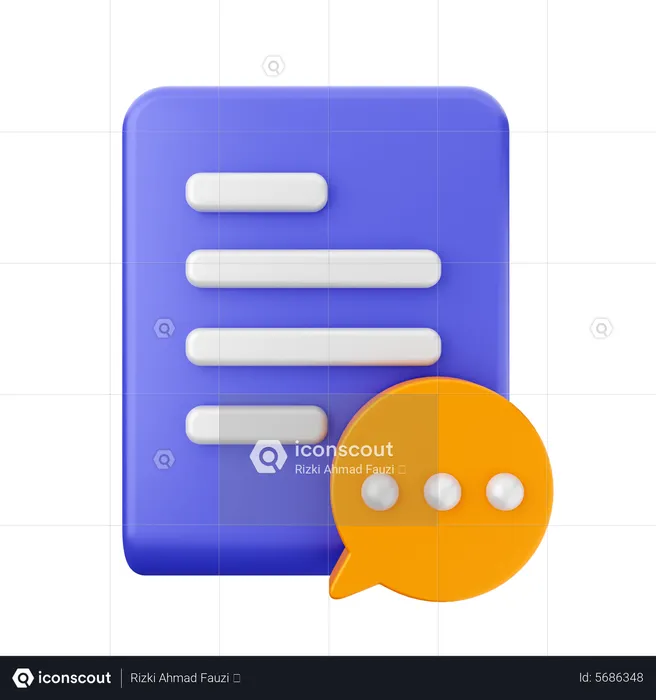 File Chat  3D Icon