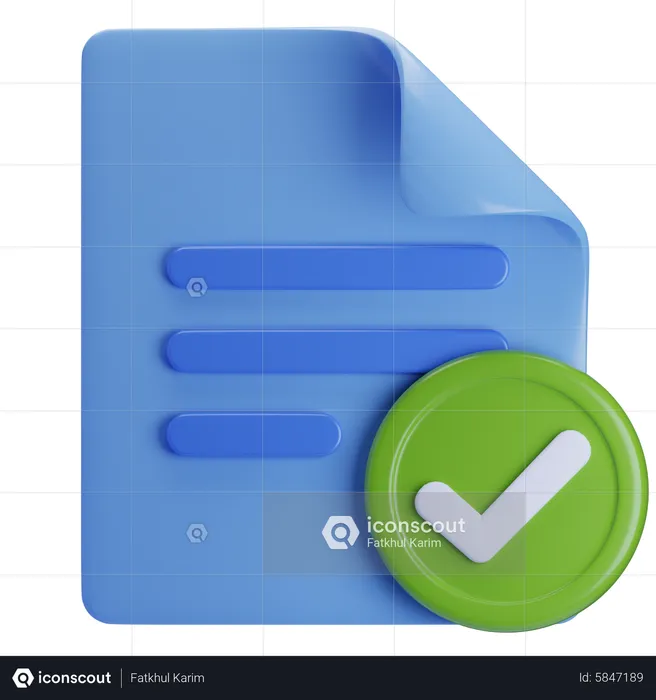 File check  3D Icon