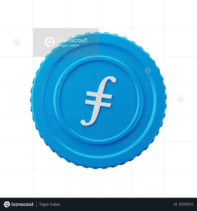 File Coin FIL  3D Icon