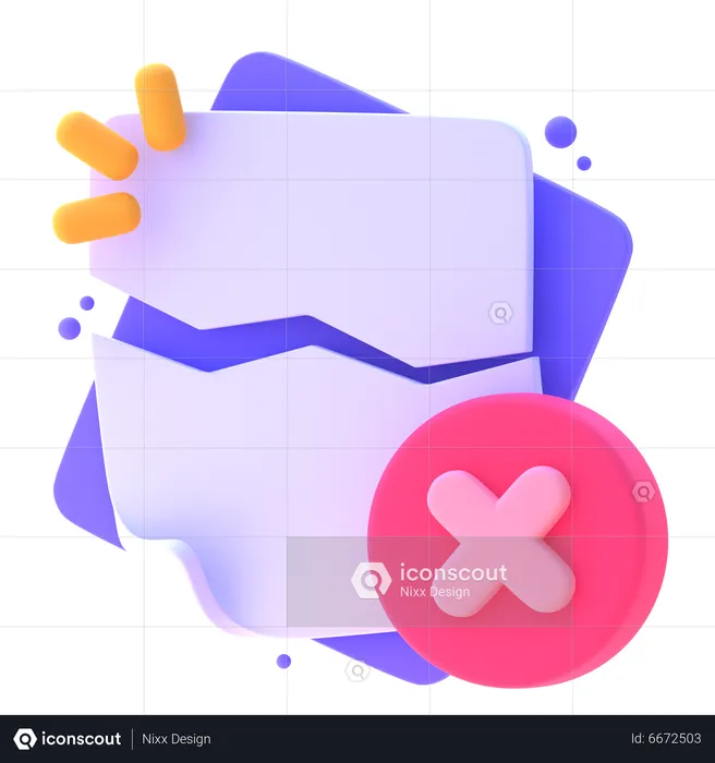 File Corrupted  3D Icon