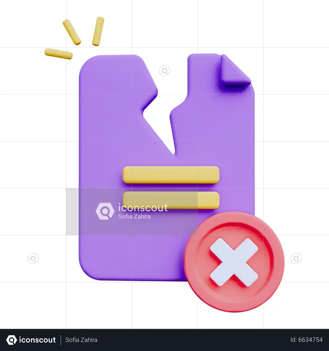 File Corrupted  3D Icon