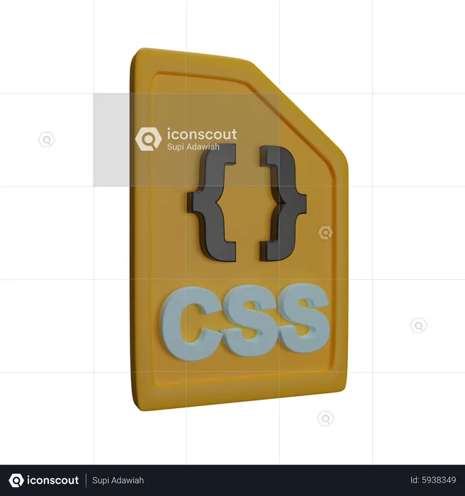 File Css  3D Icon