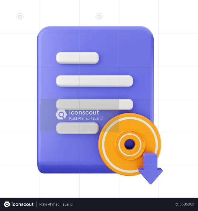 File Disk  3D Icon