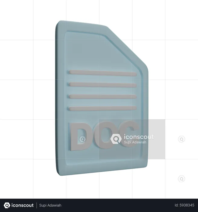 File Doc  3D Icon