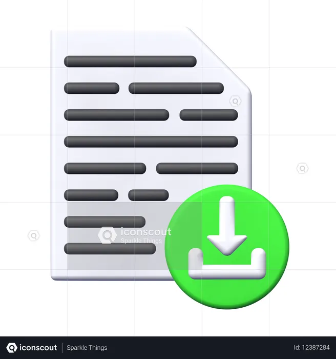 File Download  3D Icon