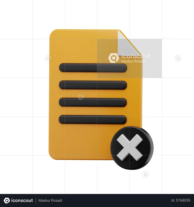 File Error  3D Icon