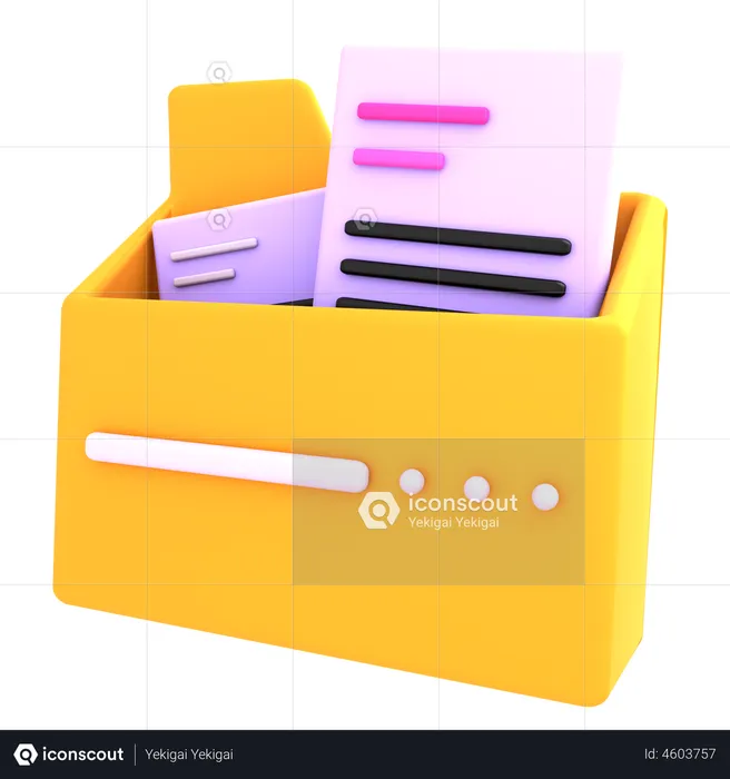 File Folder  3D Illustration