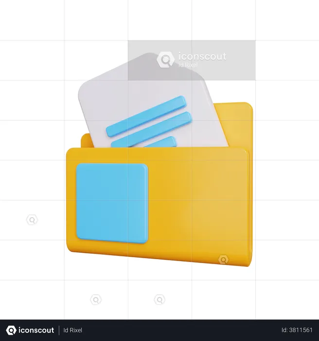 File Folder  3D Illustration