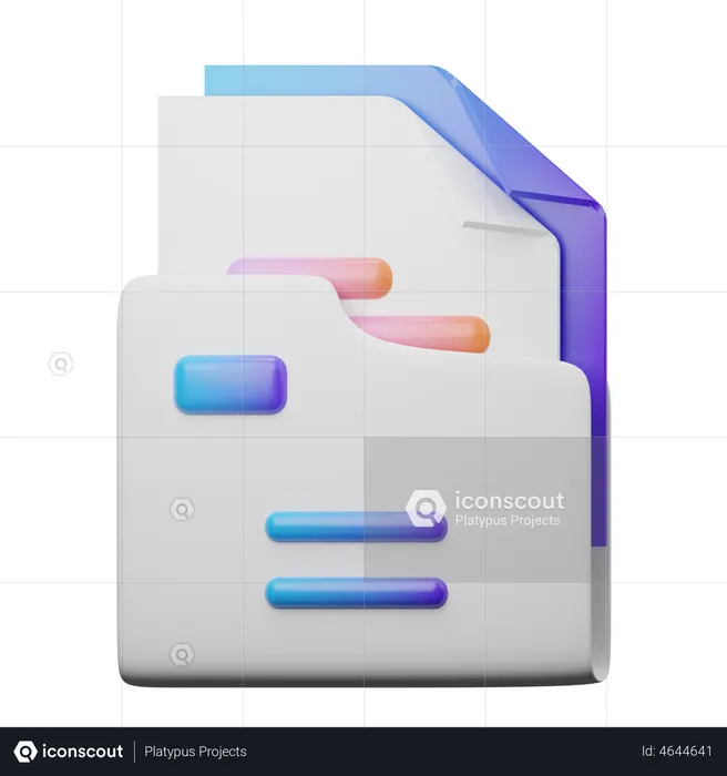 File Folder  3D Illustration