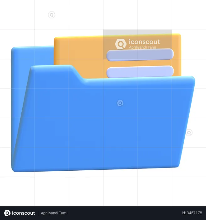 File Folder  3D Illustration