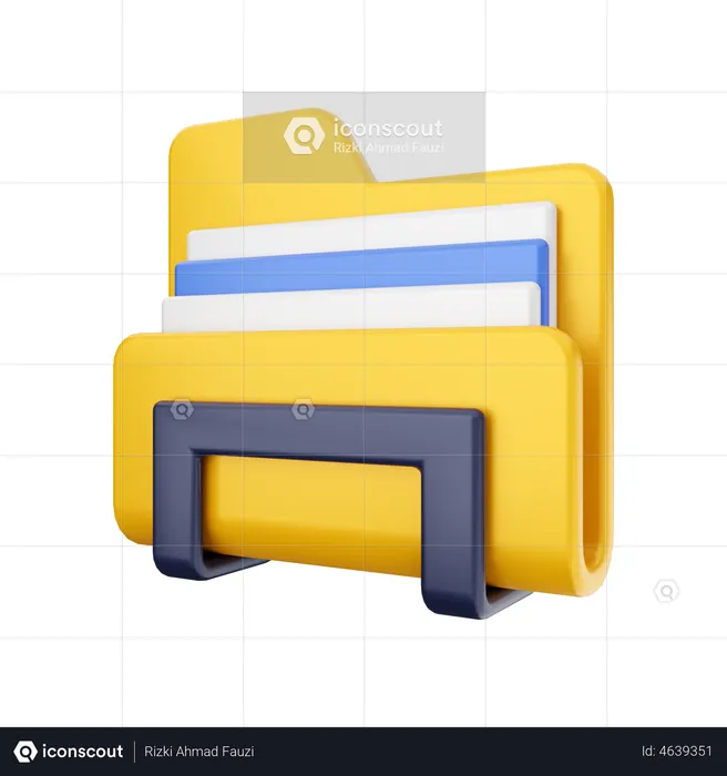 File Holder  3D Illustration