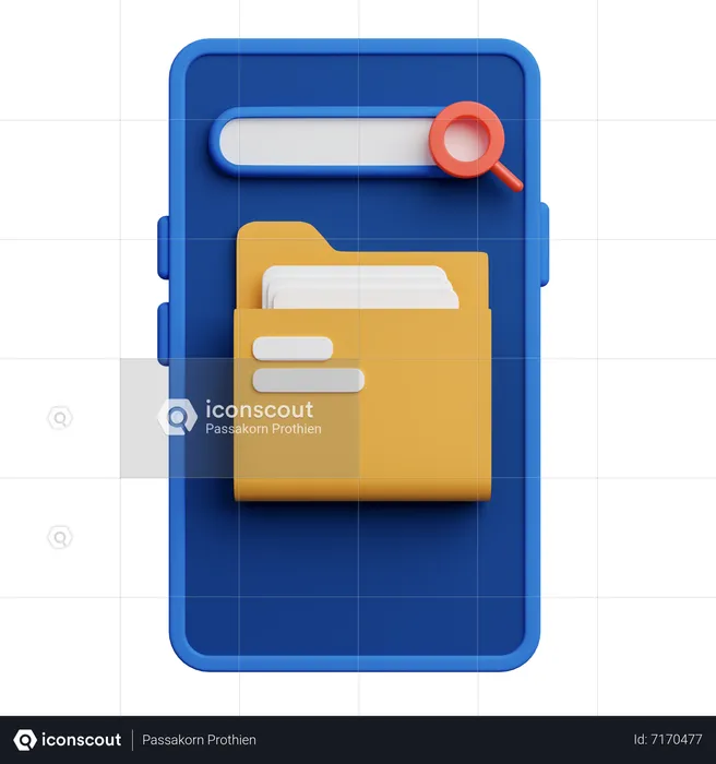 File Management Application  3D Icon