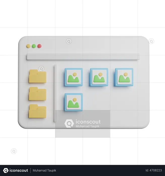 File Manager  3D Illustration