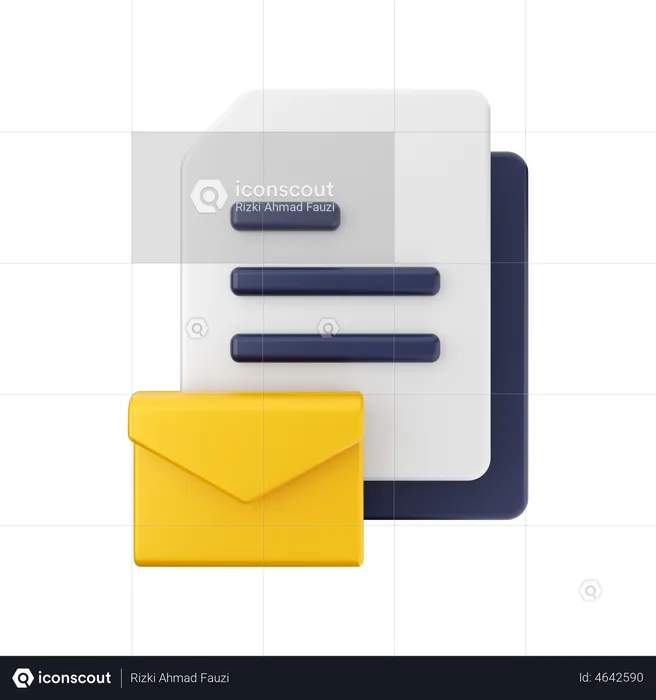 File Message  3D Illustration