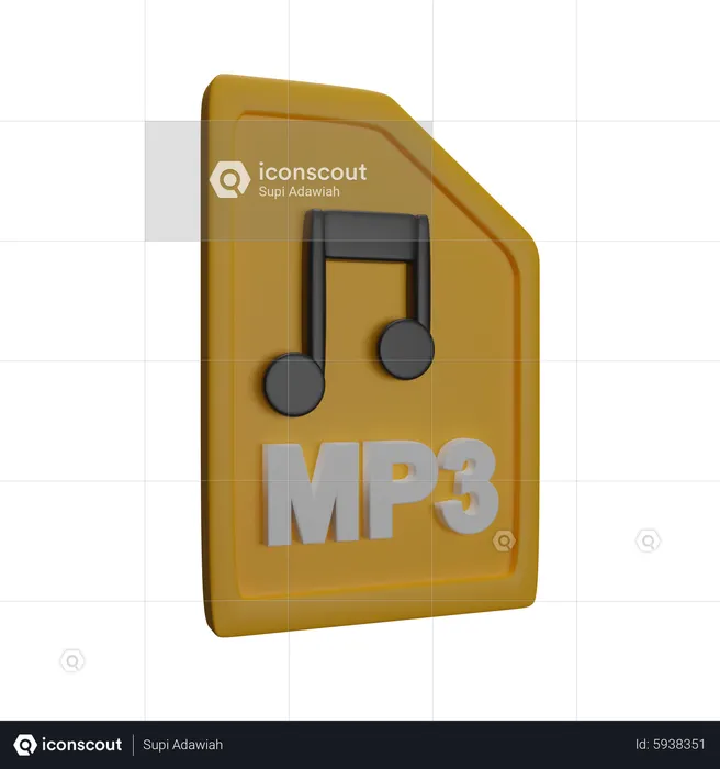 File Mp  3D Icon