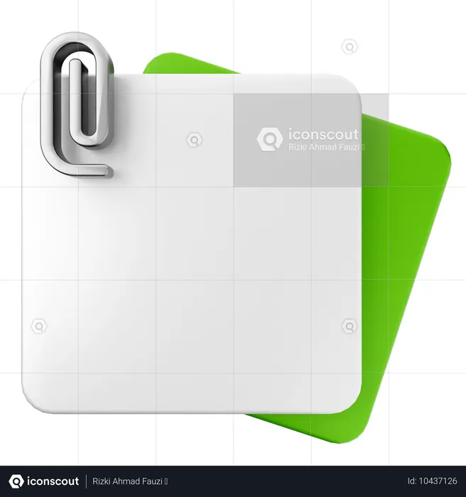 File Note  3D Icon