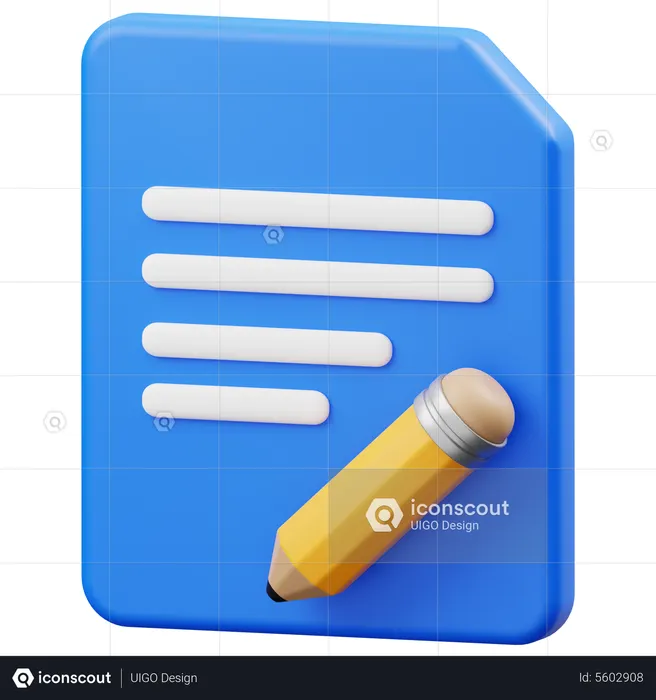 File Note  3D Icon