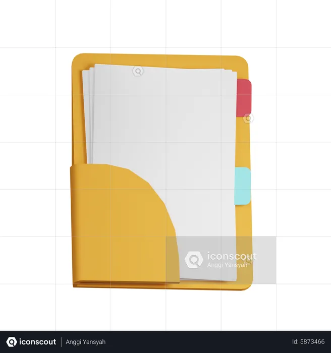 File Portfolio  3D Icon