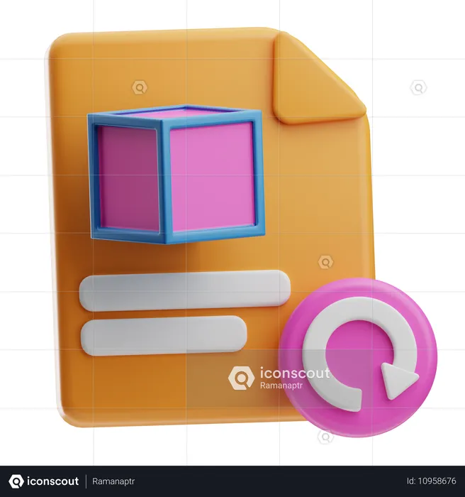 파일 처리  3D Icon