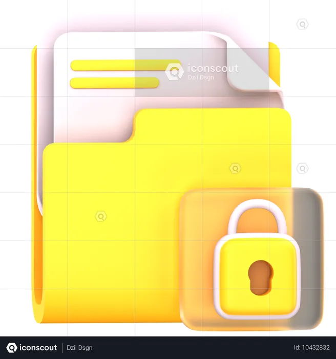 File Protection  3D Icon