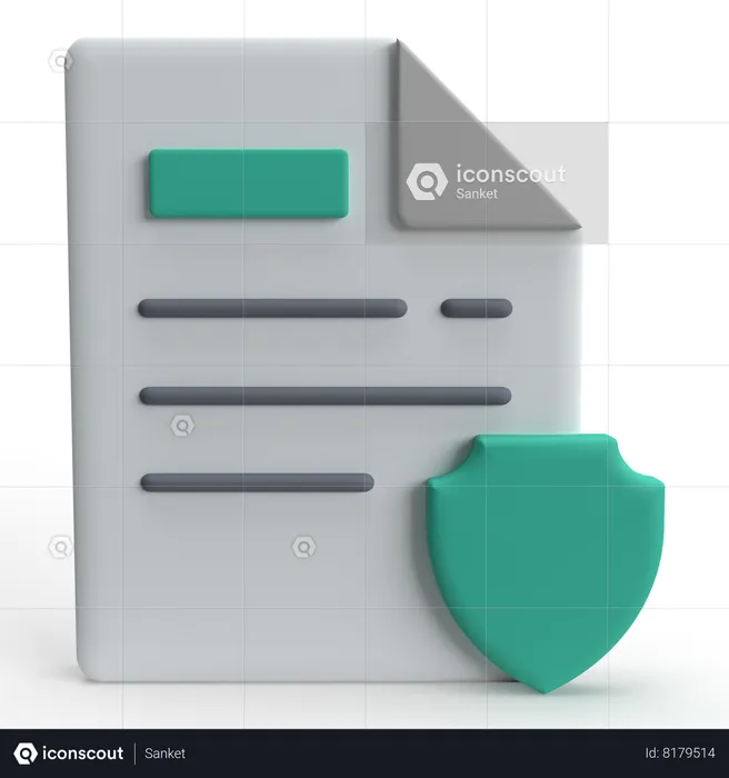 File Protection  3D Icon