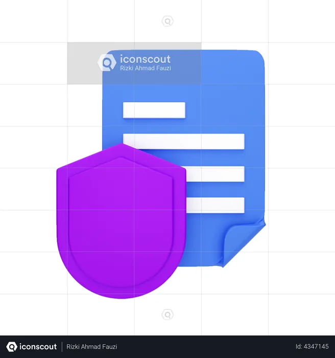 File Protection  3D Illustration