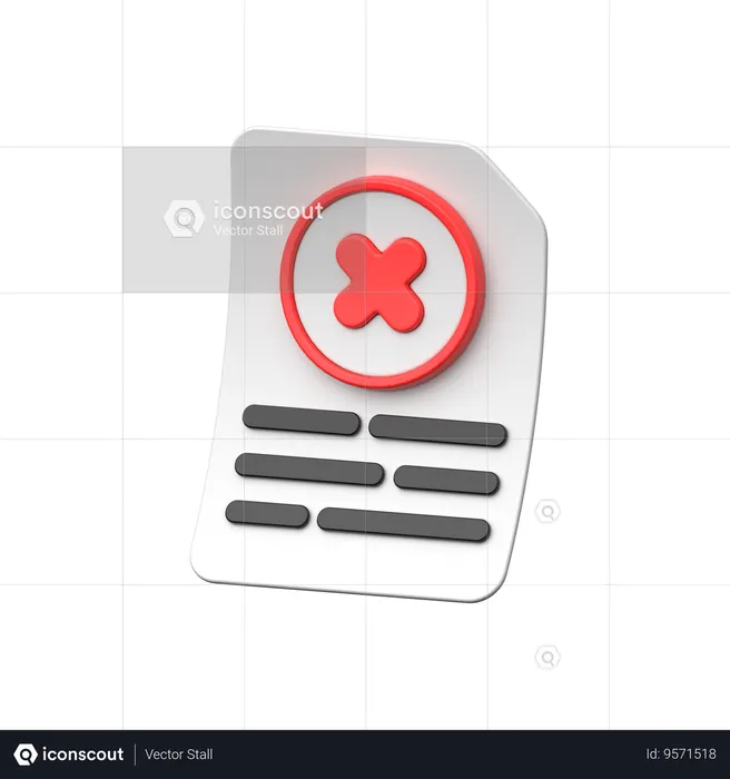 File Remove  3D Icon