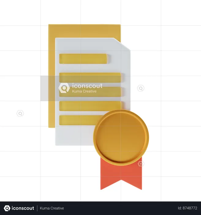 File reward  3D Icon