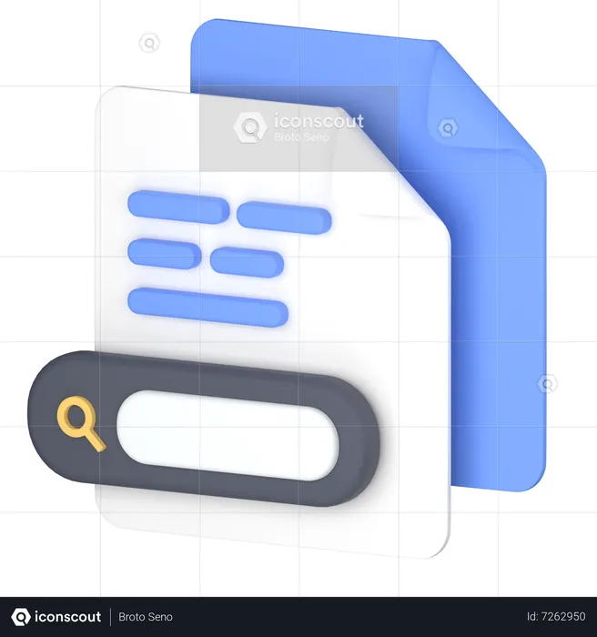 File search  3D Icon