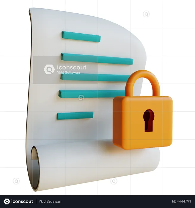 File Security  3D Illustration