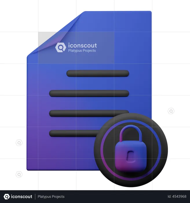 File Security  3D Illustration