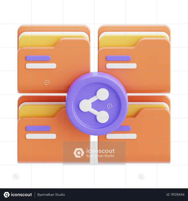 File Sharing  3D Icon